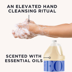 Textura suave de EO jabón manos lavanda francesa para uso diario.