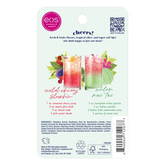 Bálsamo EOS Sunset Sips Cereza Salvaje Granizado, hidratación suave para labios.