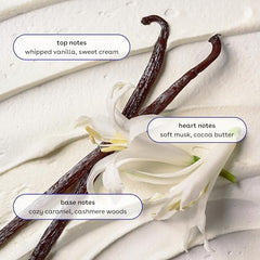 Close-up of EOS Vanilla Cashmere foam showing rich texture and softness