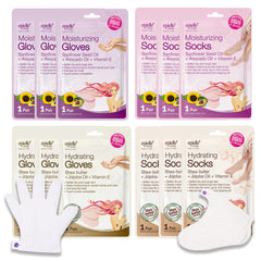 Epielle hand mask moisturizing gloves applied to hydrate dry hands