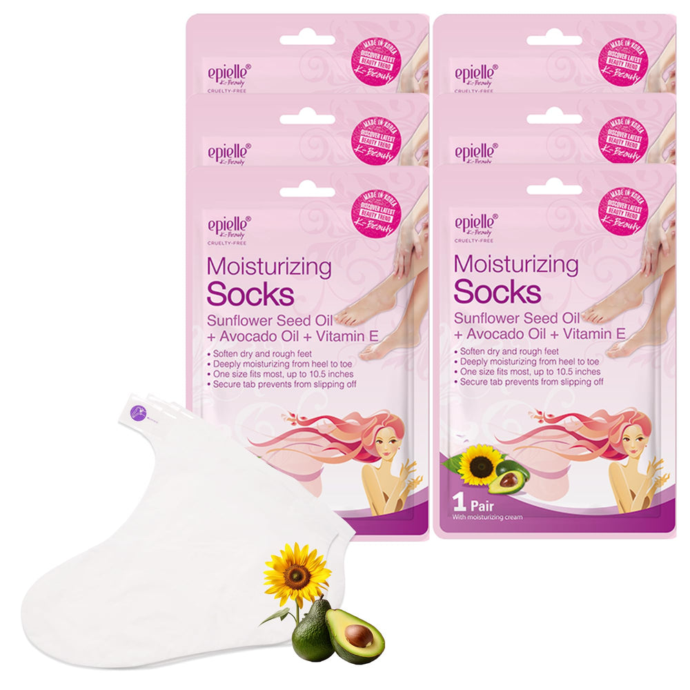 Epielle mascarilla-pie-hidratante ofrece hidratación profunda para pies suaves en casa.