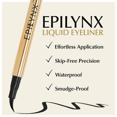 Delineador EPILYNX de pigmento intenso para color negro duradero.