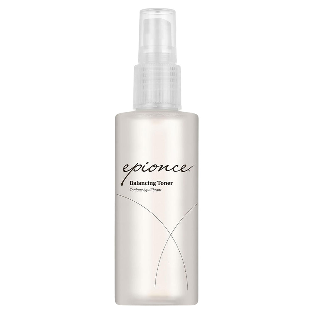 Epionce Balancing Toner – bouteille: hydratation douce sans alcool pour peaux sensibles.