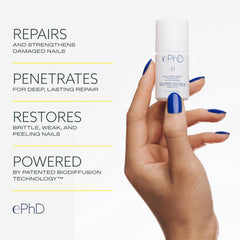 Epres ePhD Bond Repair – résultats visibles après une utilisation sur ongles fragiles.
