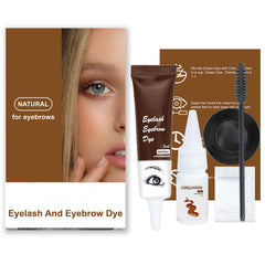 Eqimznv kit coloracion pestanas cejas, empaque compacto para uso diario.