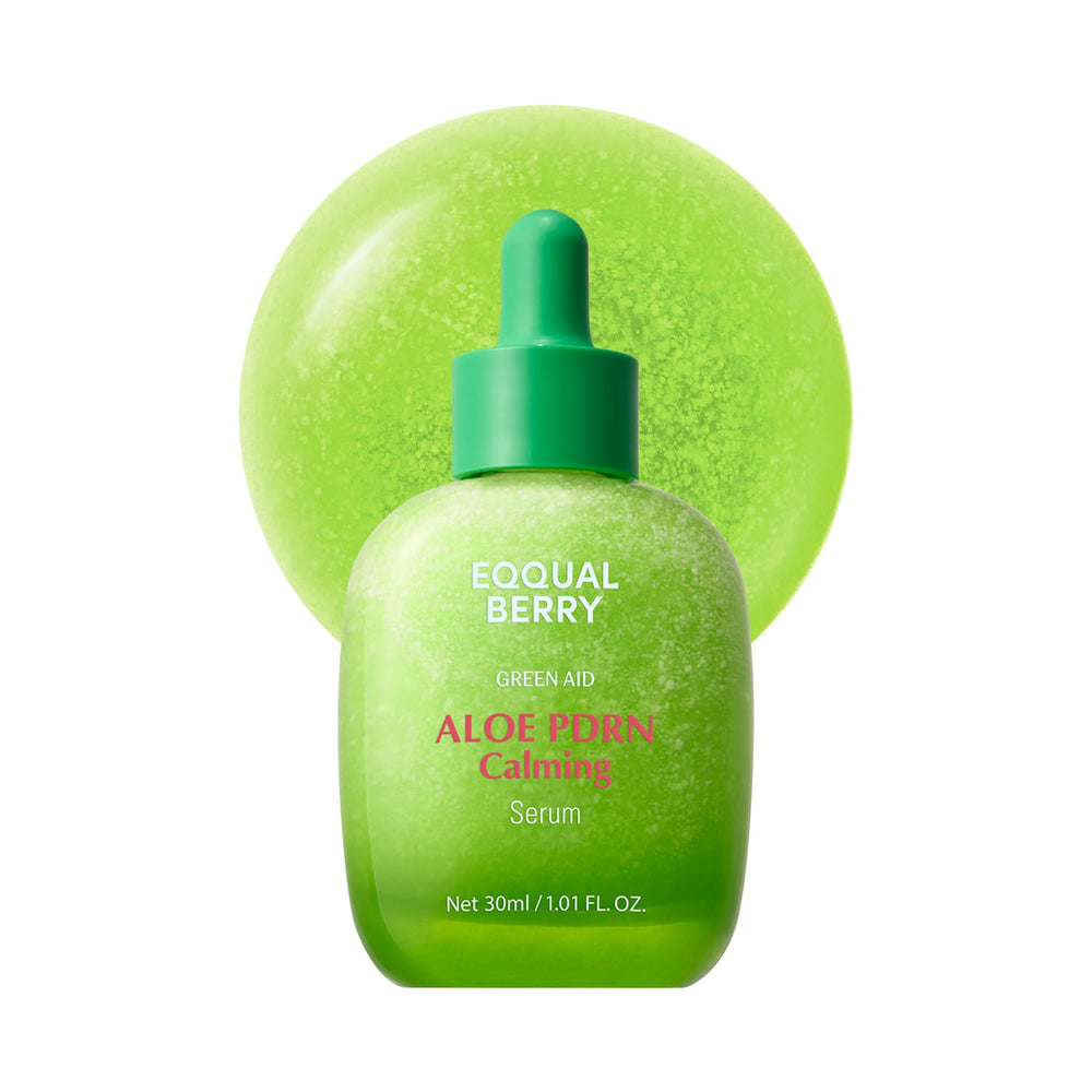 EQQUALBERRY Aloe PDRN Serum en bote, hidrata y calma piel sensible.