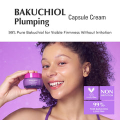 Sistema de doble capa con cápsulas de bakuchiol para absorción más fresca
