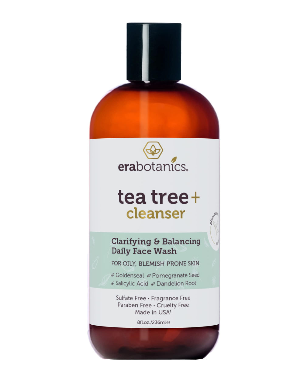 Era Organics botella lavando cara con árbol de té para uso diario