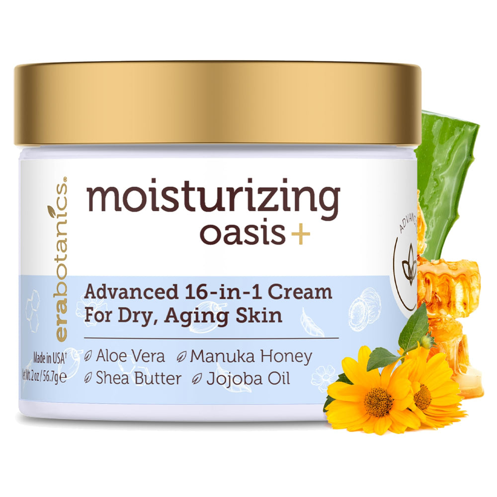 Era Organics Crema Facial Nocturna Avanzada: envase elegante para piel seca y cuidado diario.