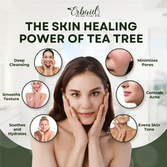 Erbaid jabón arbol de te para cuerpo, revitaliza piel mientras limpia.