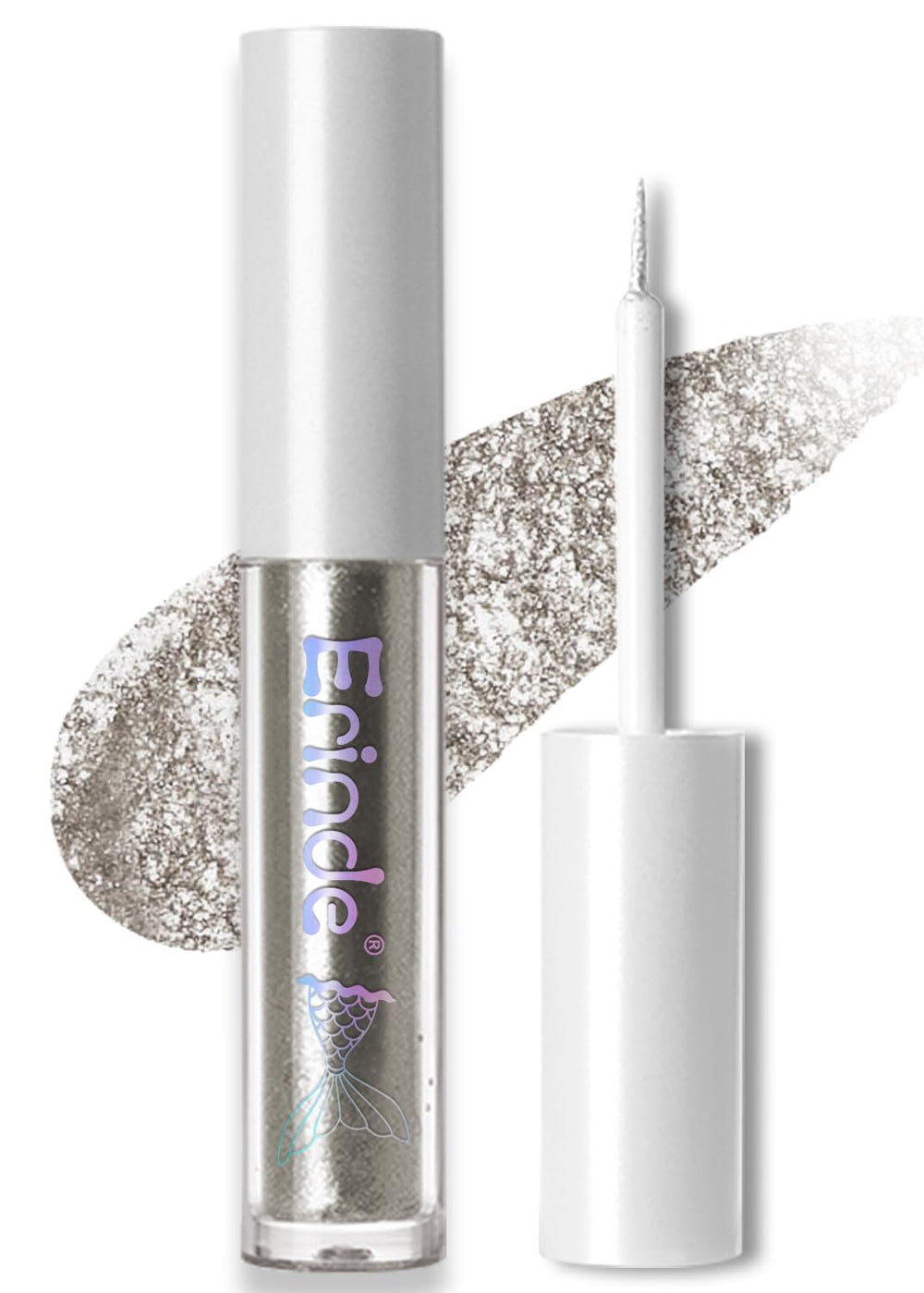 Erinde brillo líquido para ojos con punta precisa, delineado intenso y duradero.