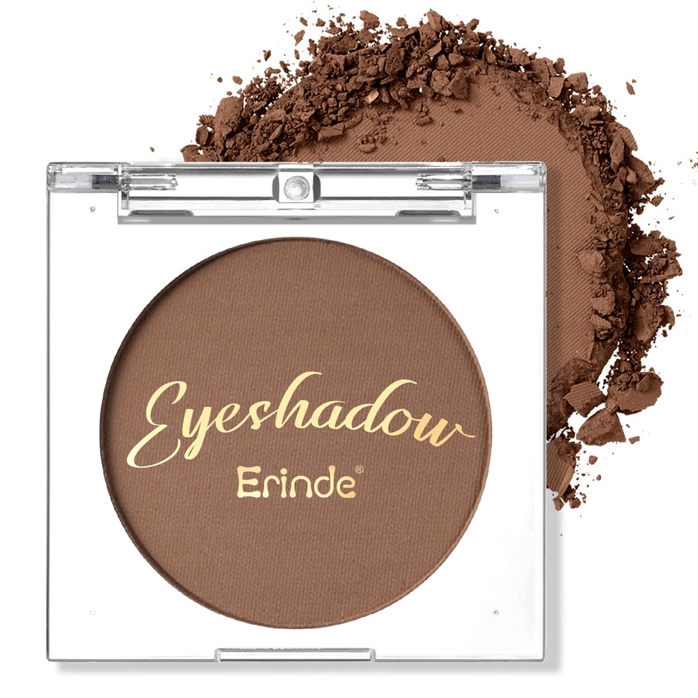 Erinde Paleta de ojos cafe mate en compacto, acabado suave para un look diario.