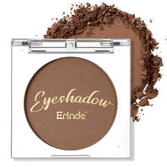 Erinde Paleta de ojos cafe mate en compacto, acabado suave para un look diario.