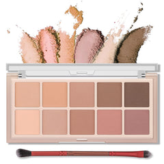 Paleta Erinde de 10 sombras neutras para looks versátiles