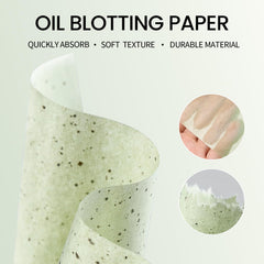 Papel absorbente compacto con espejo para bolso.