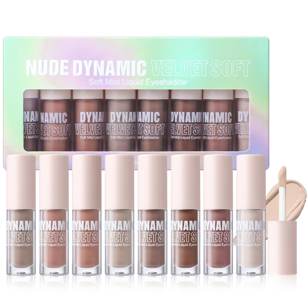 Erinde Sombra Líquida Matte, tonos neutros para un look natural y duradero.