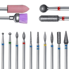 ERUIKA brocas uñas diamante 14 piezas, precisión duradera para cutículas y limado