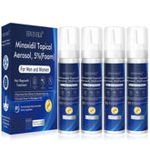 Espuma ERYLVEKA Minoxidil 5% con biotina para crecimiento capilar.