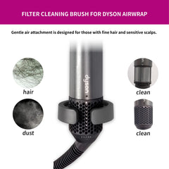 Accesorio Esctabalt limpieza filtro Airwrap Dyson, uso suave en cabellos finos