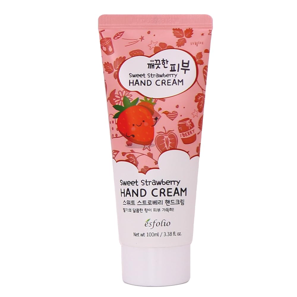 Esfolio crema de manos fresa dulce: aroma suave y hidratación profunda para manos secas