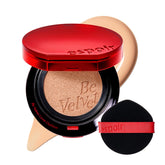 Espoir Base Cojín Be Velvet con aplicador para cobertura rápida y uniforme.