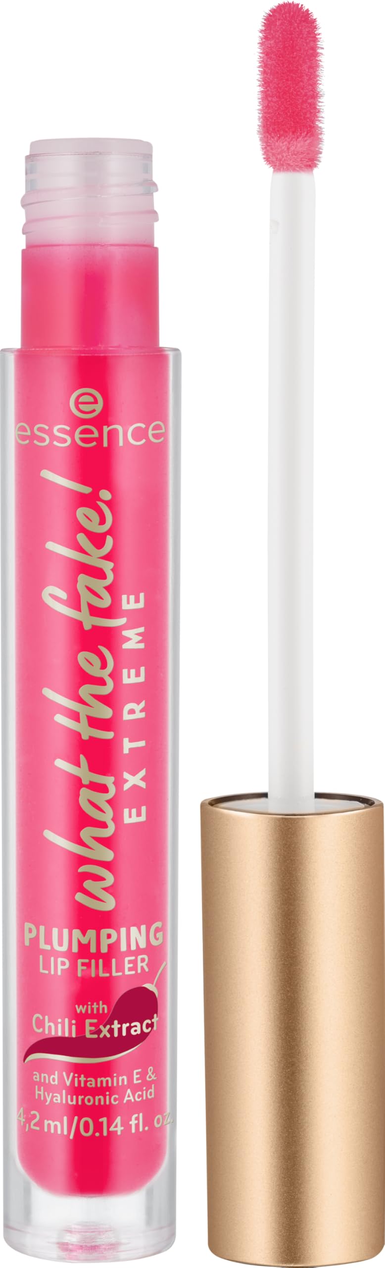 essence brillo labial con aplicador para una aplicación suave y precisa.
