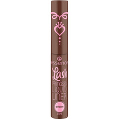 essence Lash Princess delineador líquido marrón resistente al agua para looks naturales.