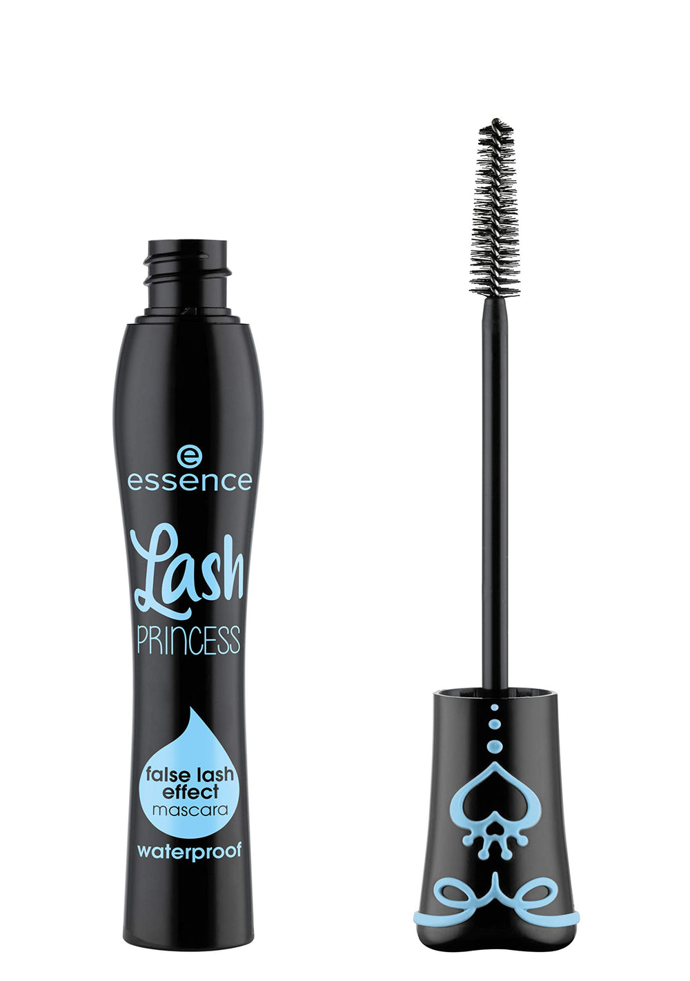 essence Lash Princess Mascara: aplicador cónico para definición precisa y volumen.