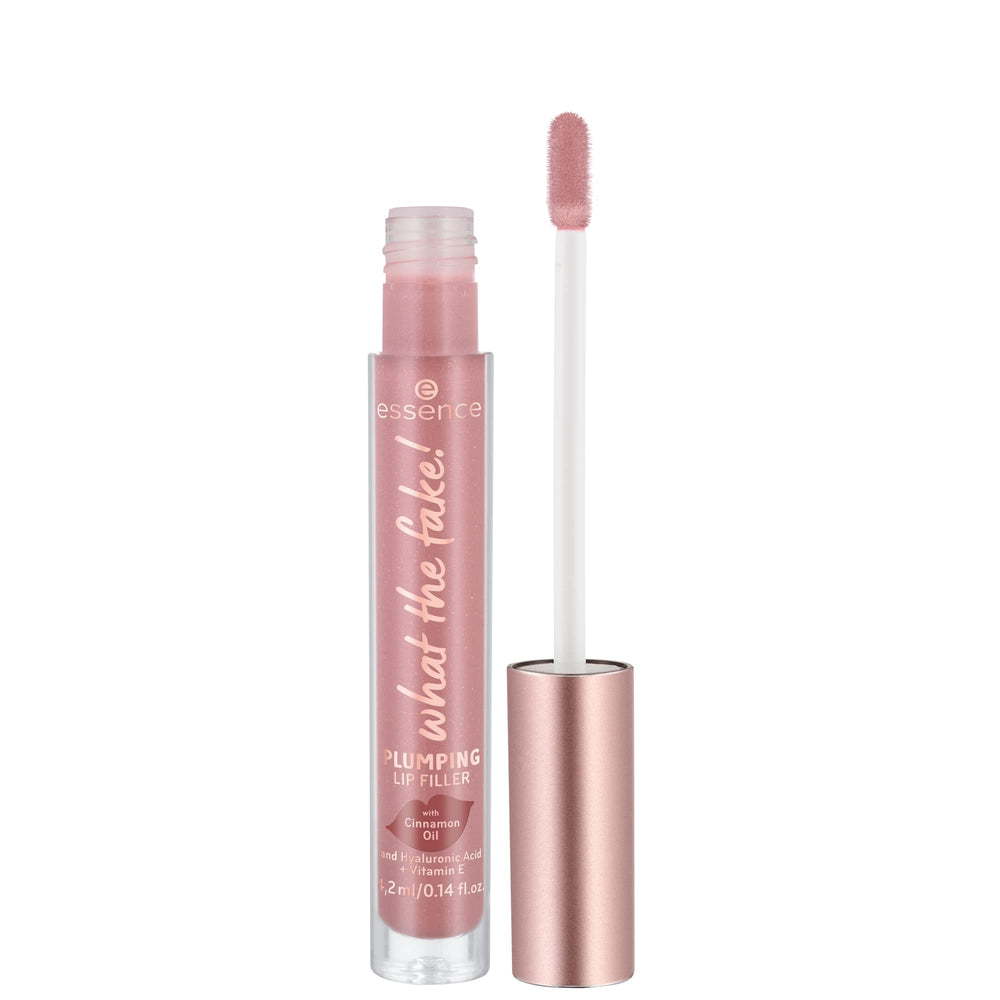 essence What the Fake! Plumping Lip Filler en botella, brillo nude para labios rellenos