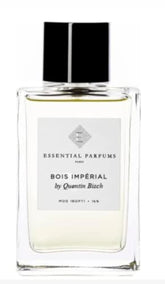 Essential Parfums Bois Imperial EDP, botella centrada, aroma sofisticado para ocasiones especiales.