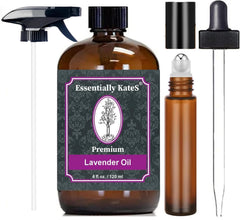 Aceite de lavanda Essentially KateS, botella con gotero de vidrio para aromaterapia en casa