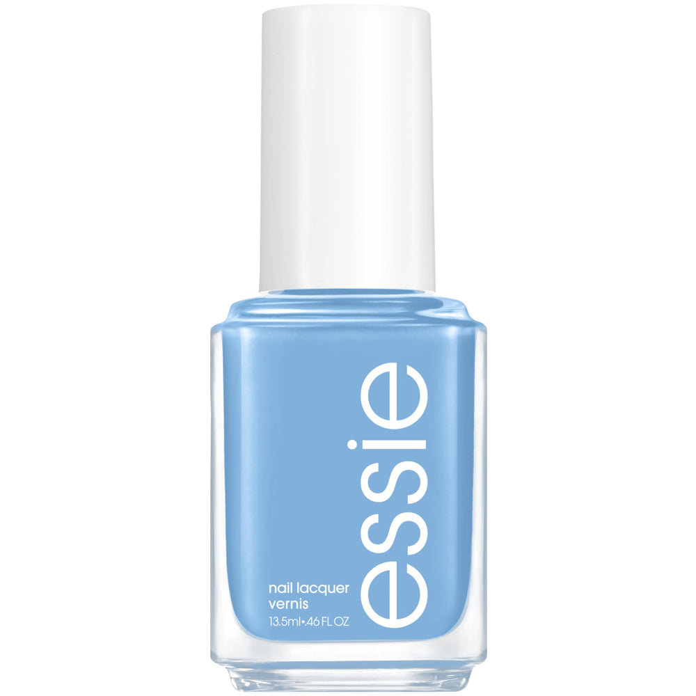 Essie Tu-Lips-Touch en botella, tono azul crema para uñas.