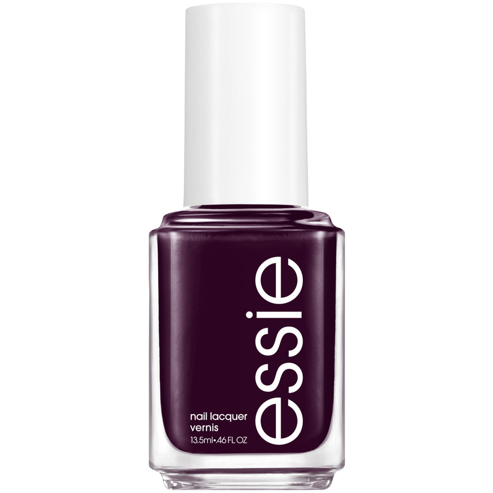 Esmalte morado vegano de essie en botella, tono intenso para estilo de otoño