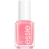 Esmalte essie rosa brillo en botella, color de tendencia rosa brillos perfecto para primavera.