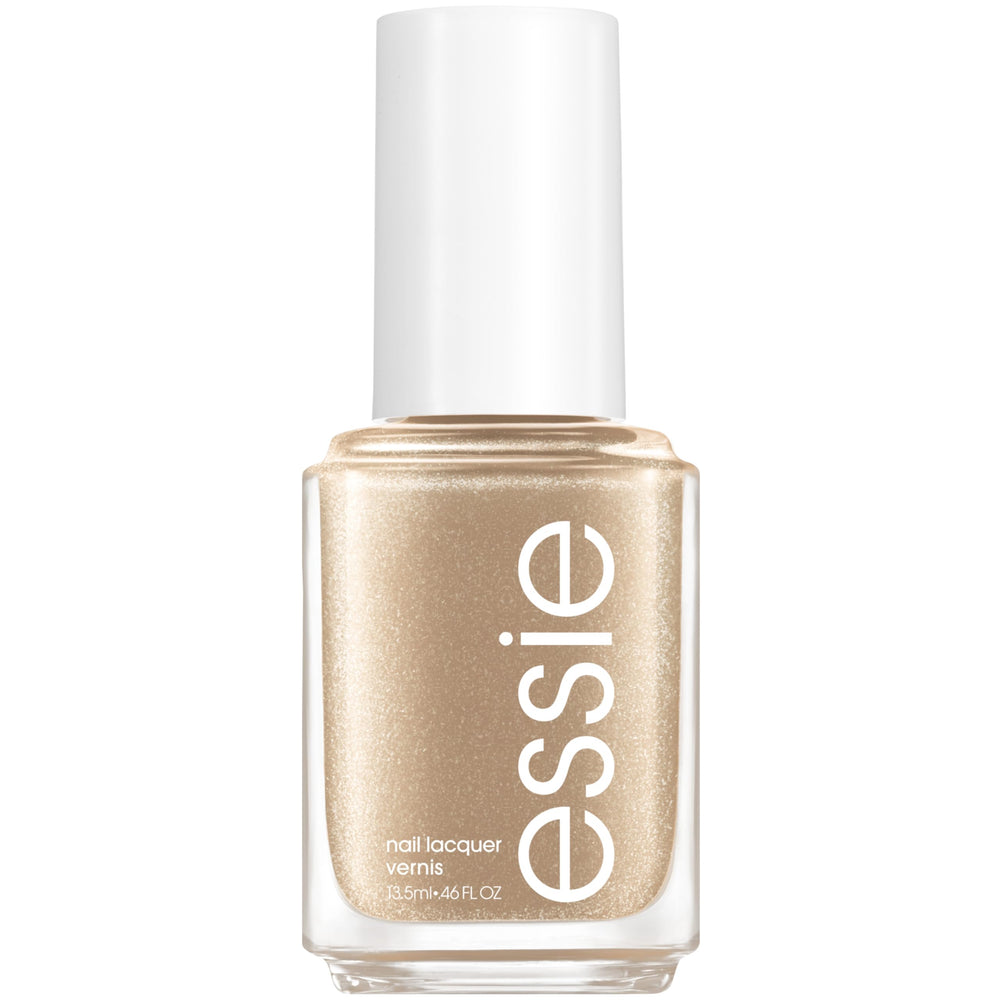 Esmalte Essie Nail Polish Good As Gold, dorado metalizado, brillo duradero para uñas.