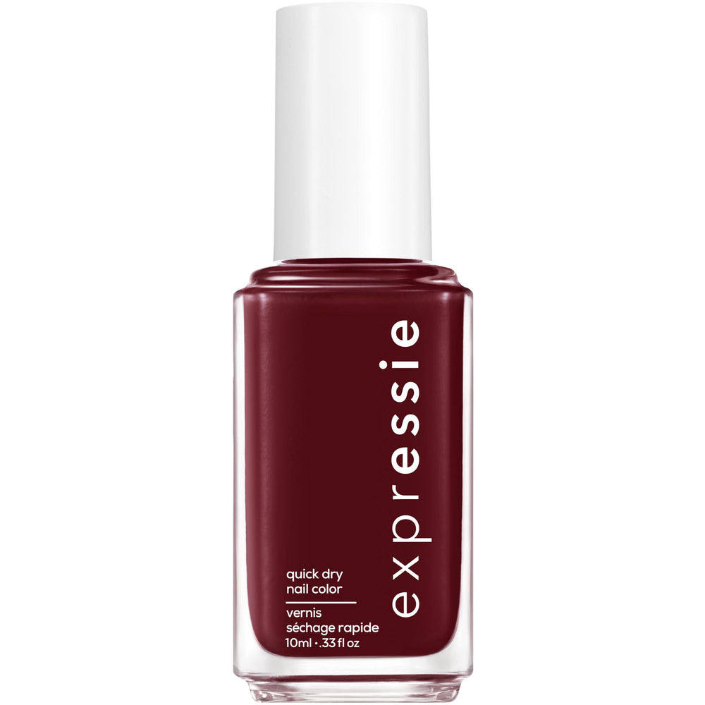 essie expressie botella borgona oscura: color intenso y secado rápido