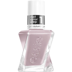 Essie Gel Couture gris claro en botella, color duradero y brillo intenso.