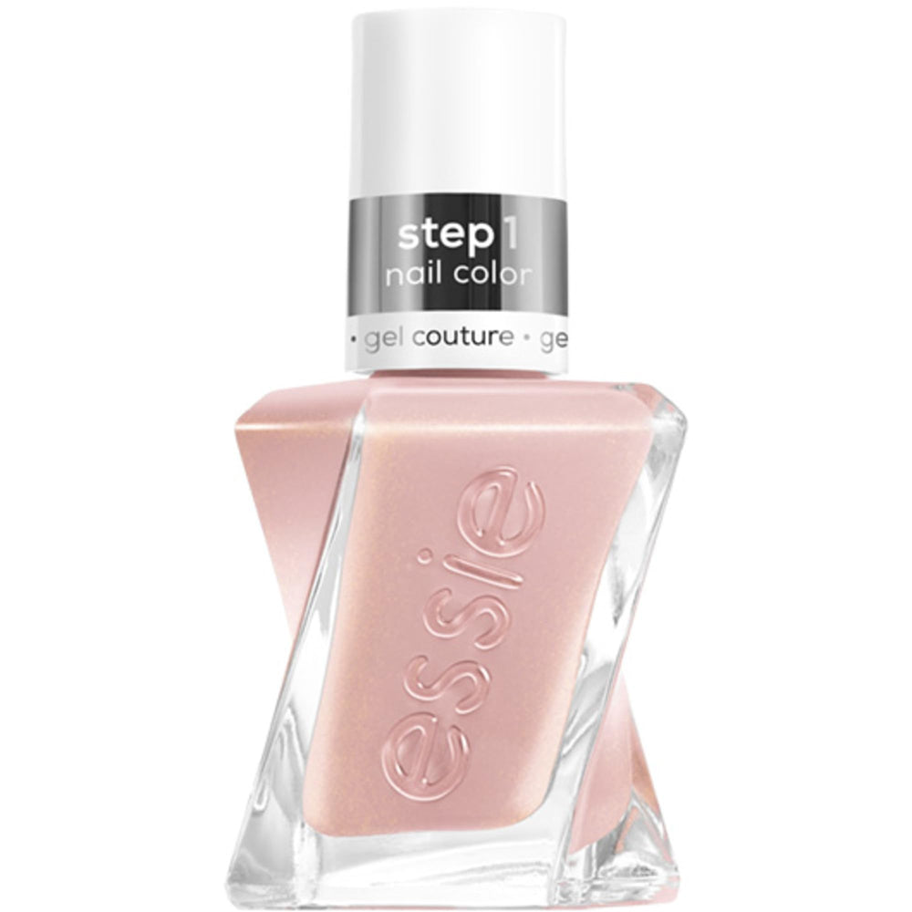 Essie Gel Couture Last Nightie en tono beige natural con destellos plateados para uñas elegantes