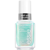 essie Mystic Marine: acabado cromo turquesa con perlas para acento brillante en uñas