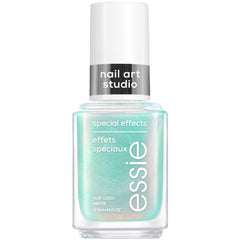 essie Mystic Marine: acabado cromo turquesa con perlas para acento brillante en uñas