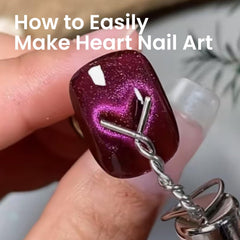 ESUOHYM clip de papel para corazones en uñas