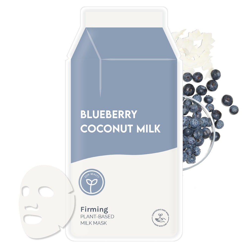Mascarilla ESW Beauty de leche vegetal con arándano y coco para piel radiante