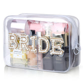 Etercycle Bride, bolso transparente con parches de perlas, ideal para novia