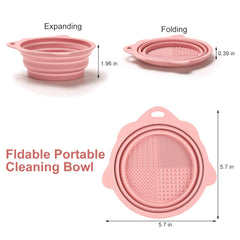 Etercycle cepillo limpiador rosa para brochas y esponjas, uso rápido y sencillo.