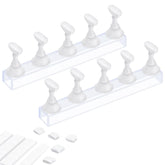 Etercycle: soportes para uñas acrílicas, dos juegos, ideal para práctica constante.