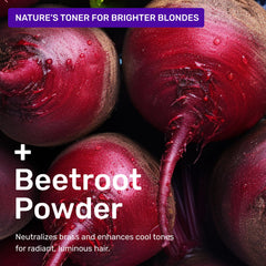 Ethique Purple Conditioner Bar on hair shows conditioning and brass neutralization.