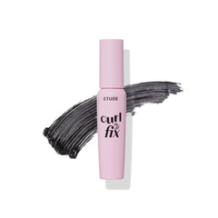 ETUDE Curl Fix Mascara Mini con aplicador cuadrado para curva precisa.