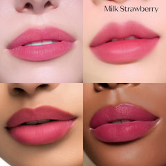 ETUDE Dear Darling Marker Tint #4 Mlik Strawberry muestra aplicación detallada para trazos precisos