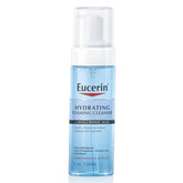 Botella de Eucerin limpiador espumoso hidratante para uso diario.