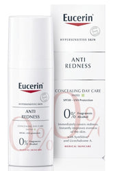 Eucerin crema-dia correctora de rojeces, frente, para un aspecto más uniforme.